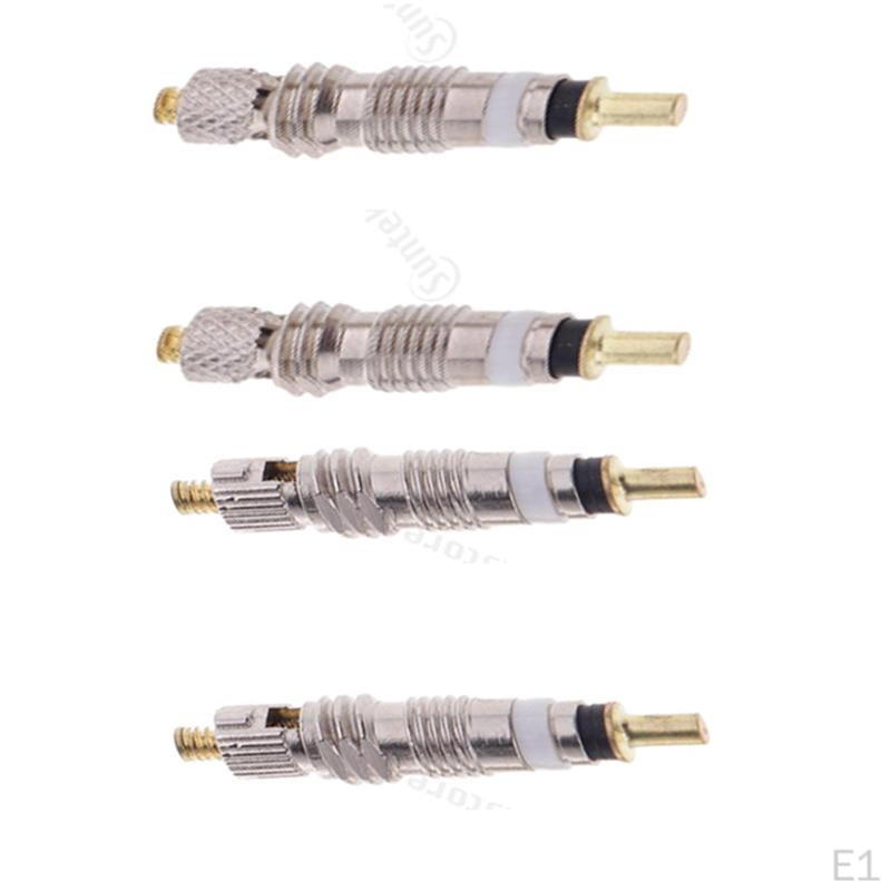 4Pcs Silver Tubeless Valve Core Copper Replacement Part Universal Accessory Bikes and Mountain