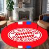 1pc B-Bayern Munich  Carpet, Round Rug, Comfortable, Suitable for Entryways, Living Rooms, Office, And Bedrooms, Christmas Decoration