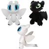 Dynamic Night Fury And Light Fury Plush Toys For Dragon Lovers Black And White Dragon Dolls