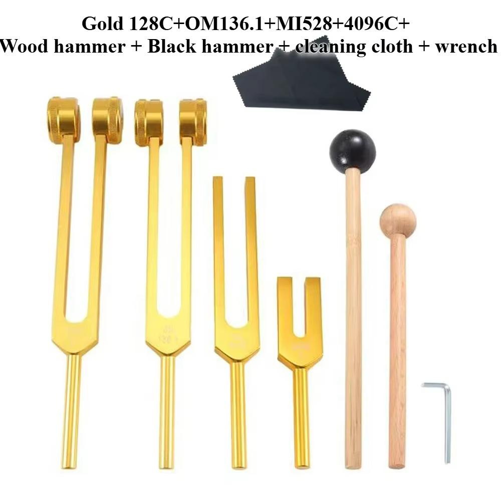 Aluminum Alloy Tuning Forks Set 128C Hz Yoga Meditation Tuning Fork OM136.1hz Healing Sound Therapy Percussion Instrument
