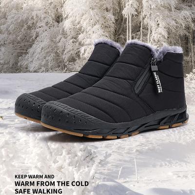 Waterproof Winter Boots for Women Faux Fur Plush Snow Boots Men Ankle Boots Couples Shoes