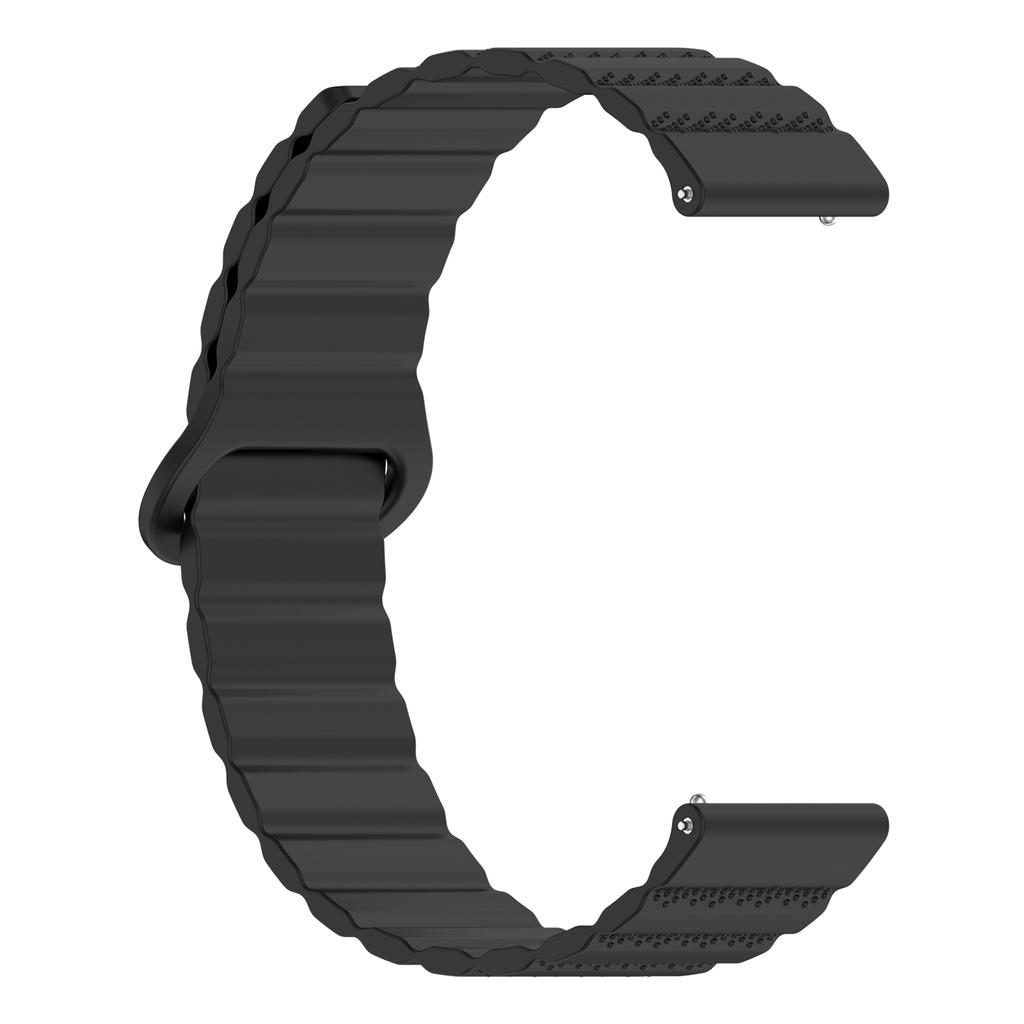 Silicone Watch Band Strap Bracelet Belt with Magnetic Closures Fit for 18mm 20mm 22mm Smartwatch Comfortable Daily Wear