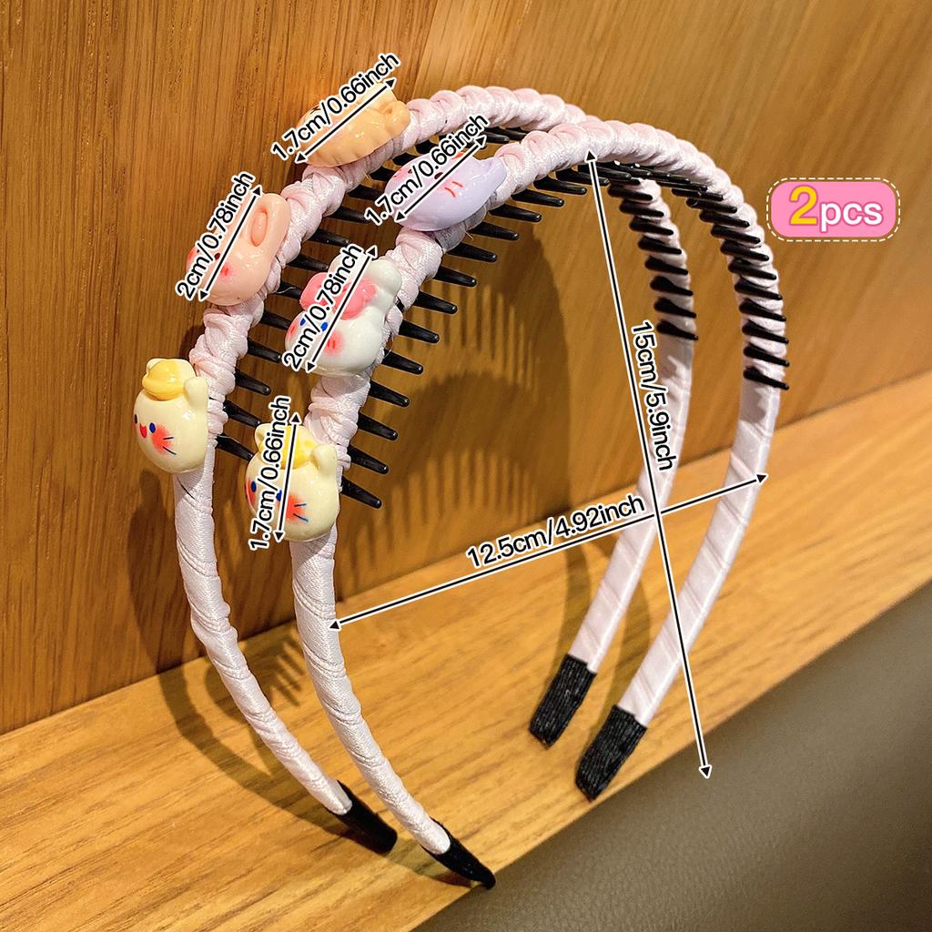 2 adorabili cerchietti a cartoni animati e dolci accessori per capelli