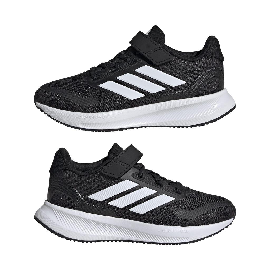 Adidas Core Fight EL C Boys and Sizes Core White Size Kids' 5.0 Sneakers, Girls, 17-21.5cm, Unisex, NLD75, Black/Footwear White/Footwear (IE8574),
