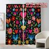 2pcs, 2D FLAT PRINTING Curtains (Without Rod) Colorful Bloom Chic Contemporary Curtains Polyester Easy Install Curtains