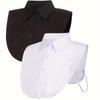 Einheitsgröße Falscher Hemdkragen Eleganter Abnehmbarer Button-Up-Kragen für Lagen-Outfit-Styling Modeaccessoire Ärmelloses Design