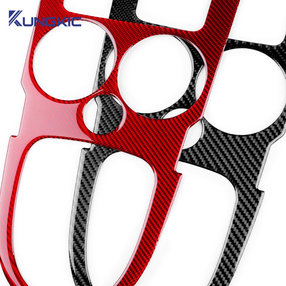 For Seat Altea 2004-2009 2010 2011 2012 2013 2014 2015 2016 Real Soft Carbon Fiber Sticker LHD RHD Car Gear Shift Frame Panel