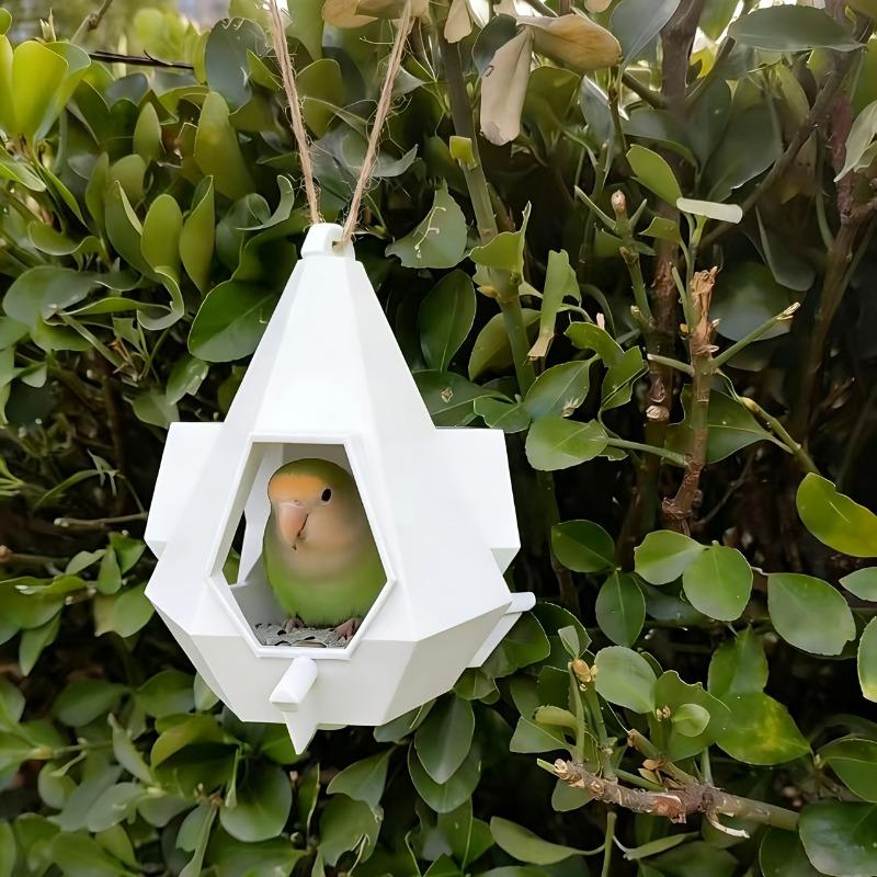 1pc Cyberpunk Style Bird Feeder, 3-Door & Single-Door Plastic, Lightweight Outdoor Garden Birdhouse In Black & Green Bird Feeder