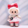 Handmade Sitting Labubu Time Cloth Butterfly 17cm Plush Dolls Clothes  Children Gift
