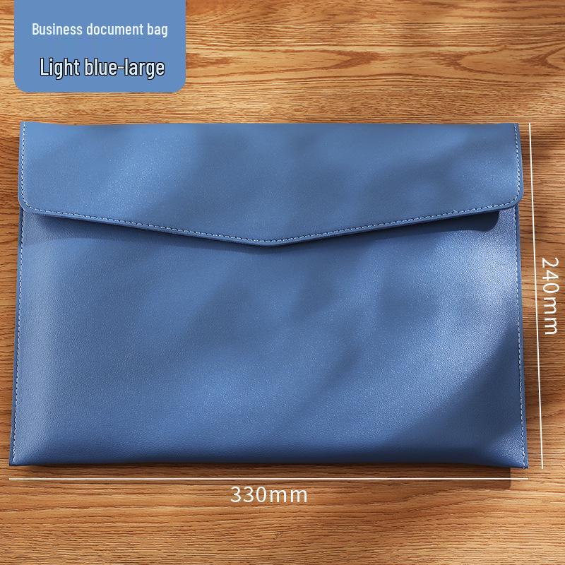 Large Capacity A4 Leather File Bag - Multifunctional Business Office Folder