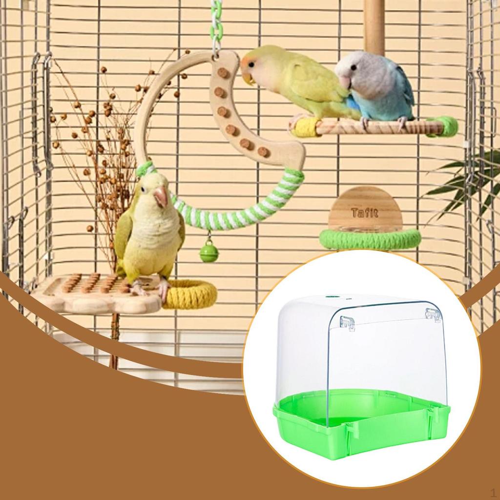 Accessory Box for Bathtub And Birdcage, Parrots Parakeets, Materials with Hooks,