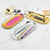 Stainless Steel Cosmetic Storage Tray Nail Art Manicure Plate Tweezers Clippers Pens Container False Nails Dish Tools Metal