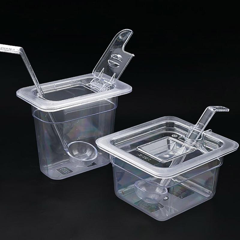 5Pcs Clear Plastic Long Handle Mini Ladles For Sauces Dressings Soup Large Capacity Party Catering Supplies