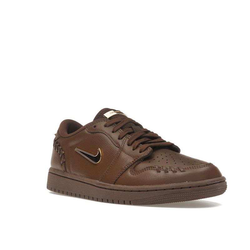 Air Jordan 1 Low Method of Make WMNS Cacao Wow Premium Leather Lifestyle Trainers FN5032-201