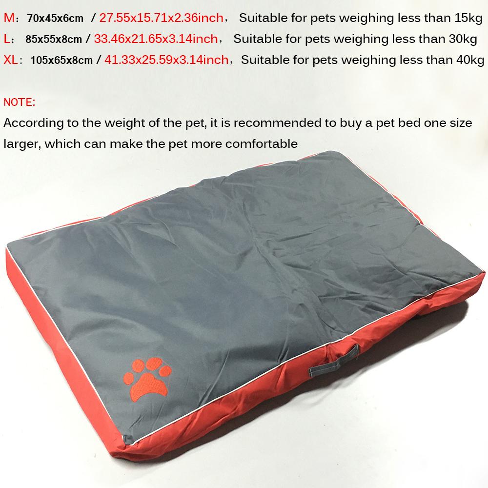 Thicken Dog Bed Mat Anti-Scratch Detachable Pet Sleeping Pad Non-Slip Washable Kennel Cushion for Small Medium Large Dogs