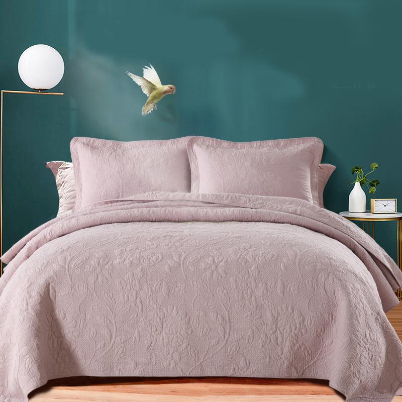 Rungrape Solid Quilted Cotton Bedspread On The Bed Double Queen King Size Bed Cover Quilts Bed Linen Summer Bed Spread Clothes