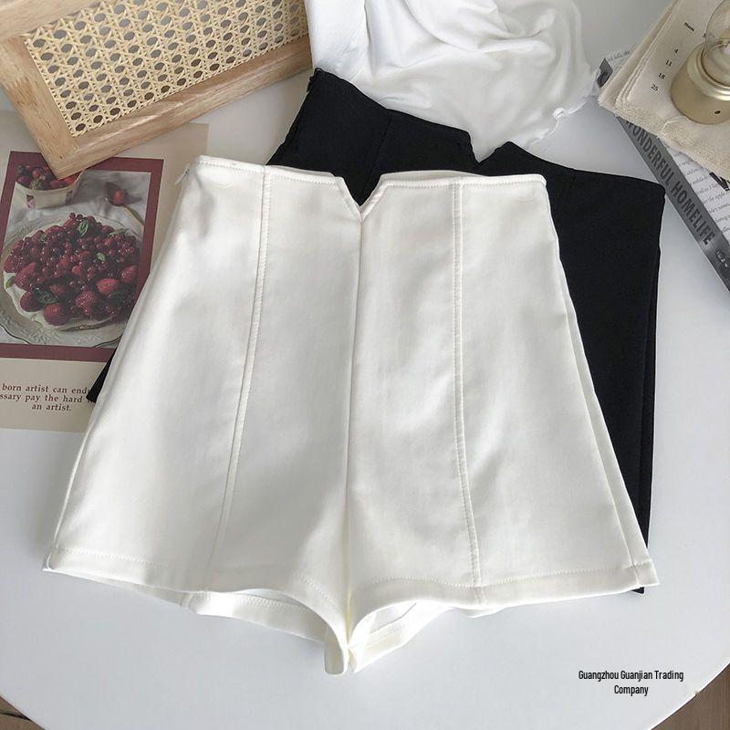 Plus Size Women's High-Waisted A-Line Shorts - Spring/Summer 2026 Korean Style Casual Wide-Leg Pants