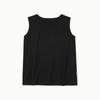 Chikita Basic Sleeveless T-Shirt (Cotton) Black 242606Sbk