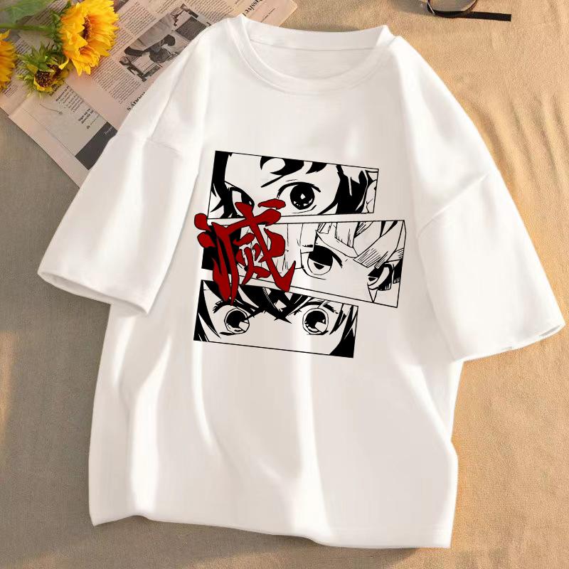 Demon Slayer Anime T-shirt Kimetsu No Yaiba Unisex Pattern T-shirt Summer Casual Cartoon Streetwear Anime Fashion Gift