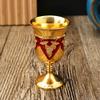 Luxurious Sense Goblet Renaissance Chalice Communion Cup European Retro Metal Wine Cups Medieval Gold Wine Glass Party Supplies