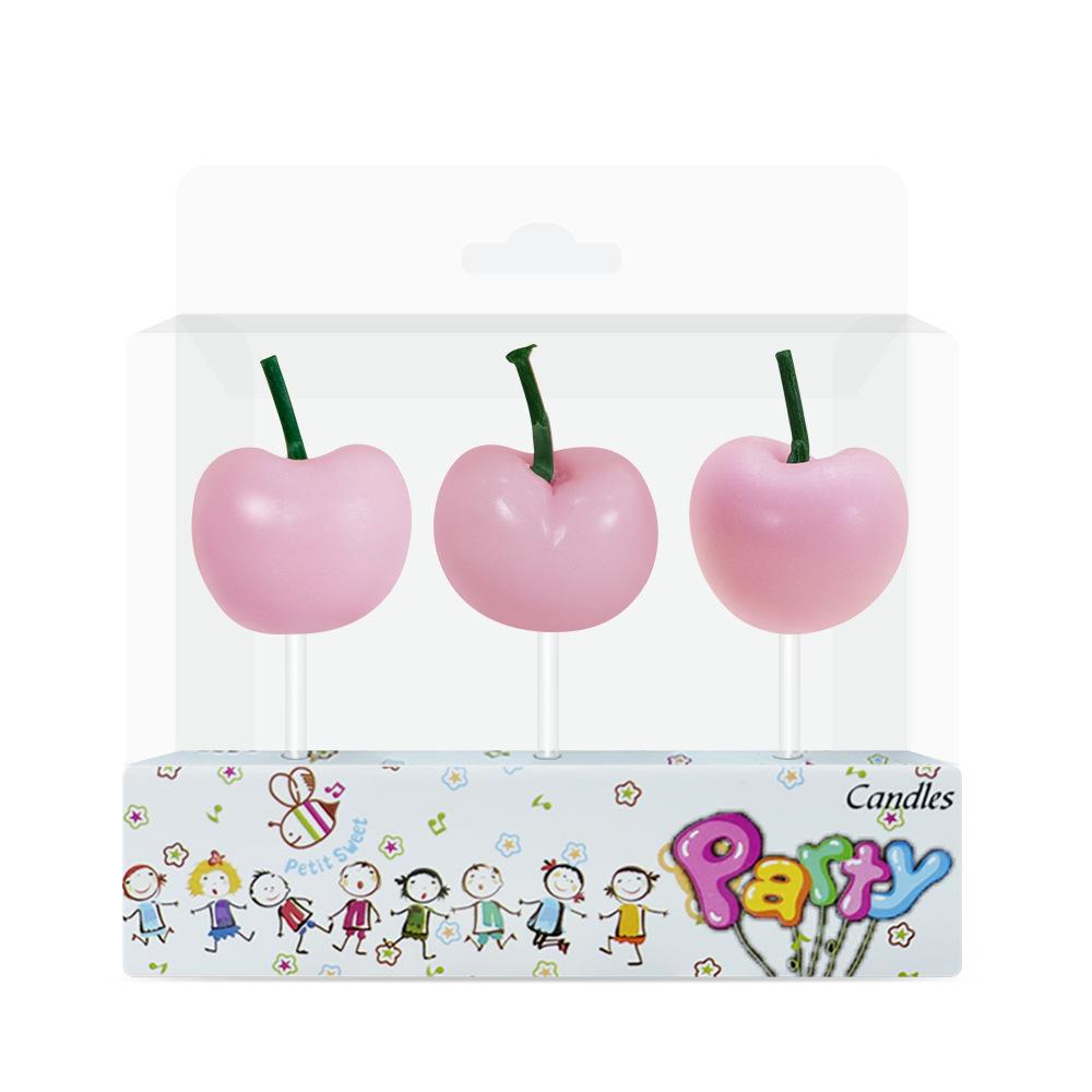 

Cake Decoration Birthday Candles Creative Cherry Shape Party Candles Simulated Fruit Shape Birthday Candles