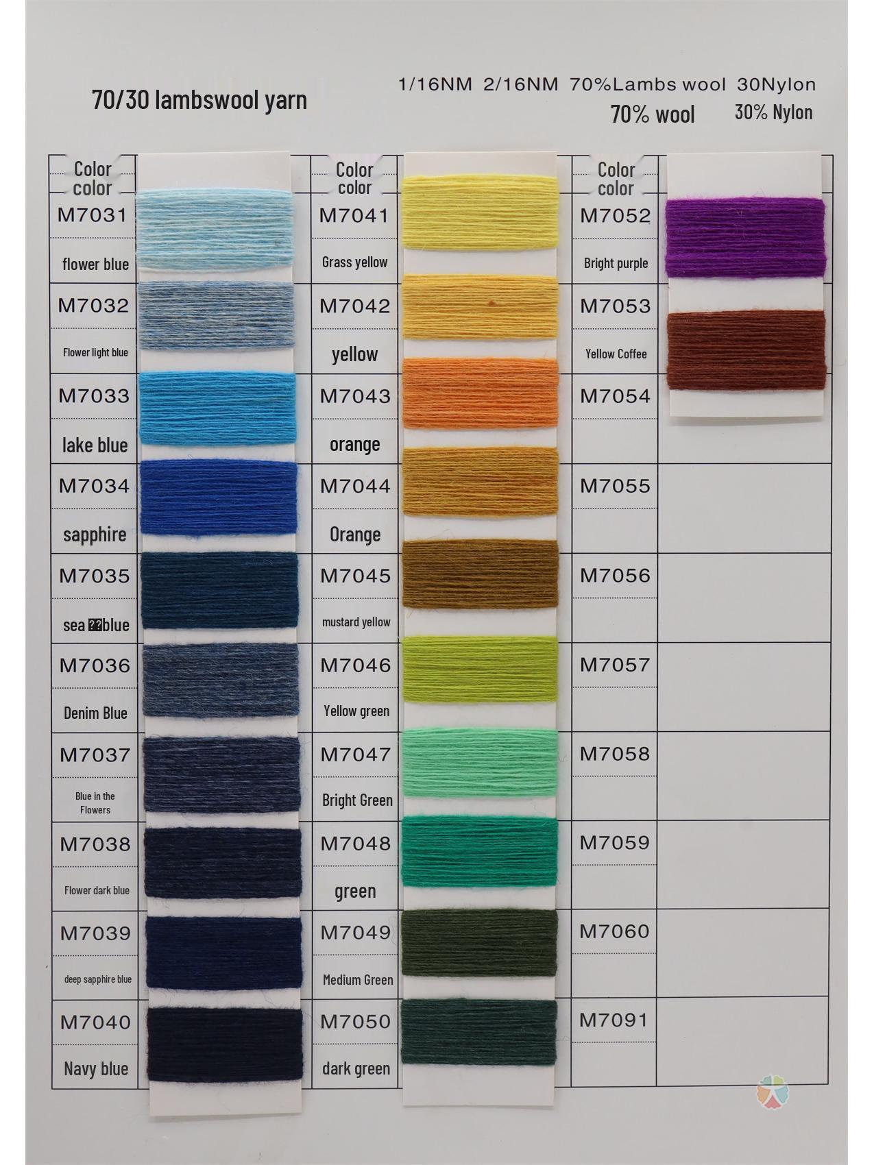 Soft Warm Knitting Yarn - 70% Wool, 30% Nylon Lambswool (16s)