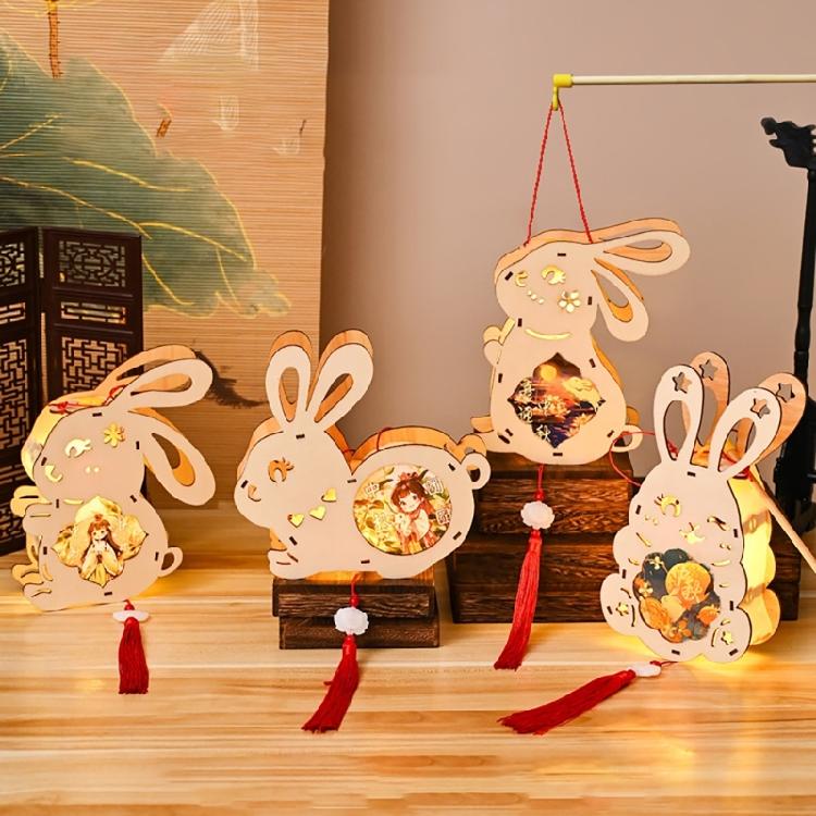 Unique Rabbits Hanging Light Elegant Autumn Festival Rabbits Shape Light Hanging Decoration Gift Ideas
