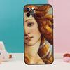 Art Painting Birth Of Venus Phone Case For iPhone 13 11 12 14 15 16 Pro Max Mini XR XS X Plus Back Cover Fundas