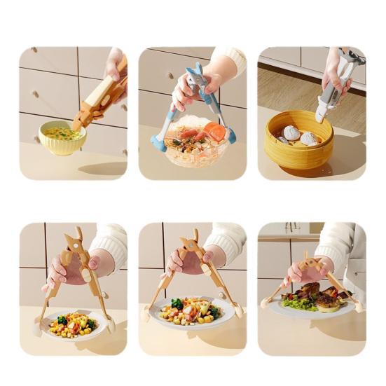 Anti-Scalding Clip Non-Slip Kitchen Tongs Heat-Resistant Plastic Utensil for Bowls And Baking Pans Whale Design Pot Gripper Multi-Purpose Cooking Tool