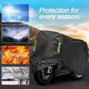 Motorcycle Cover All Season,Universal Weather Quality Waterproof Sun Outdoor Protection Scooter Shelter Tear Proof Night Reflective & Lock-Holes