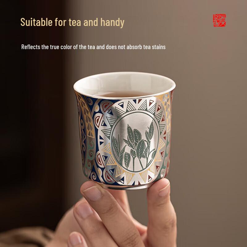 PAKCHOICE Dunhuang Gilded Silver Ceramic Tea Set