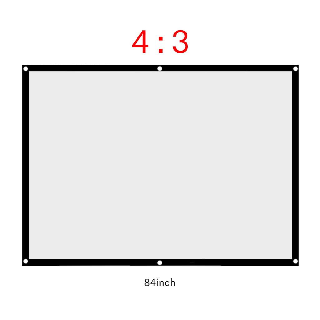 1pc Portable Foldable NOn crease White Projector Curtain Projection Screen 4:3 (84inch)