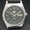 AUTOMATIC SEIKO 5 JAPAN MENS 6309A REFURBISHED BLACK COLOR DIAL WATCH a440210-4 Sk-a440210-1