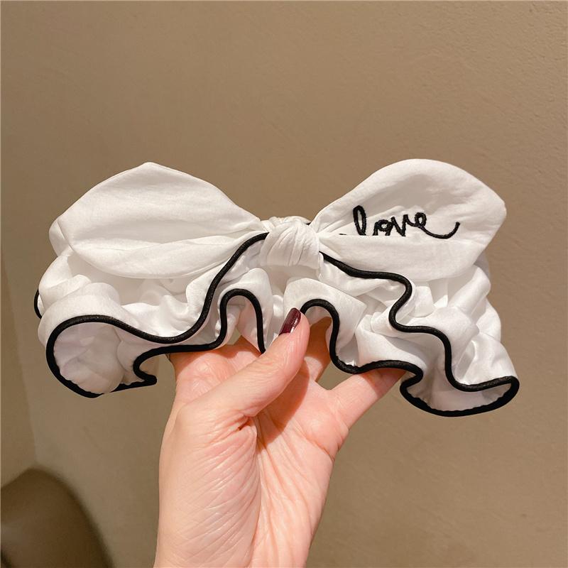 2pcs/lot Women Girls Elastic Hairbands Bunny Bow Knotted Hair Bands for Female Washing Face Dress Up Head Wears