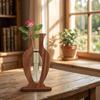 Holzständer Hydrokultur-Vase Bruchsichere Hydrokultur-Pflanzenvase Einfache Transparente Vase Heimdekoration