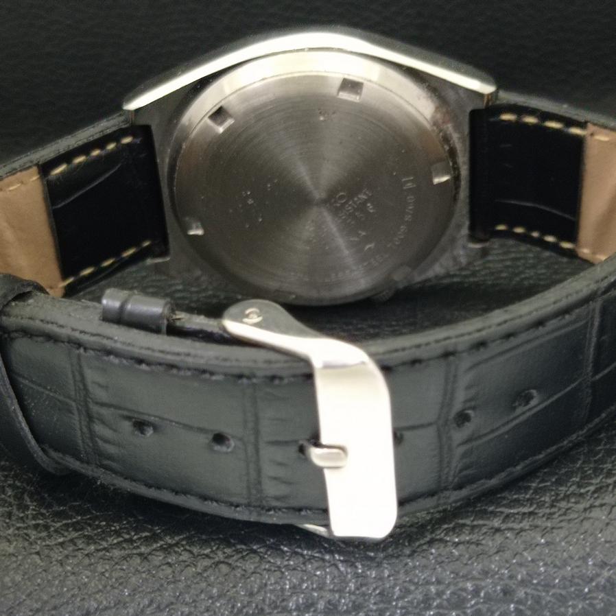 USED JAPAN-MADE SEIKO 5 7019A MENS DAY/DATE AUTOMATIC BLUE DIAL WATCH A427856-2 R1054-a427856