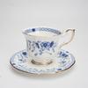 Bone China Blauwe Klok Koffiekop & Schotel Set