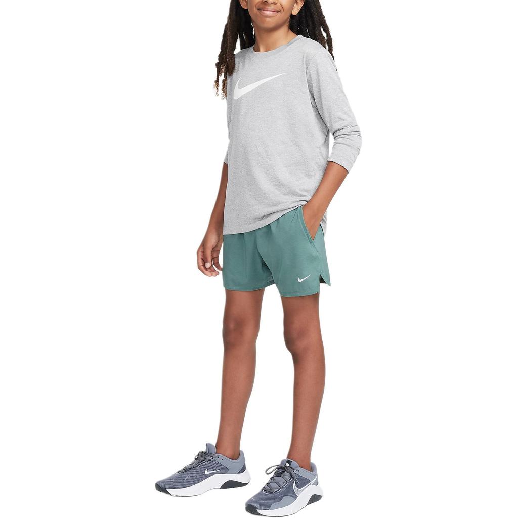 Nike Dri-Fit Quick-Drying Comfortable Elastic Shorts Kids Shorts Vintage-Green FJ6818-361