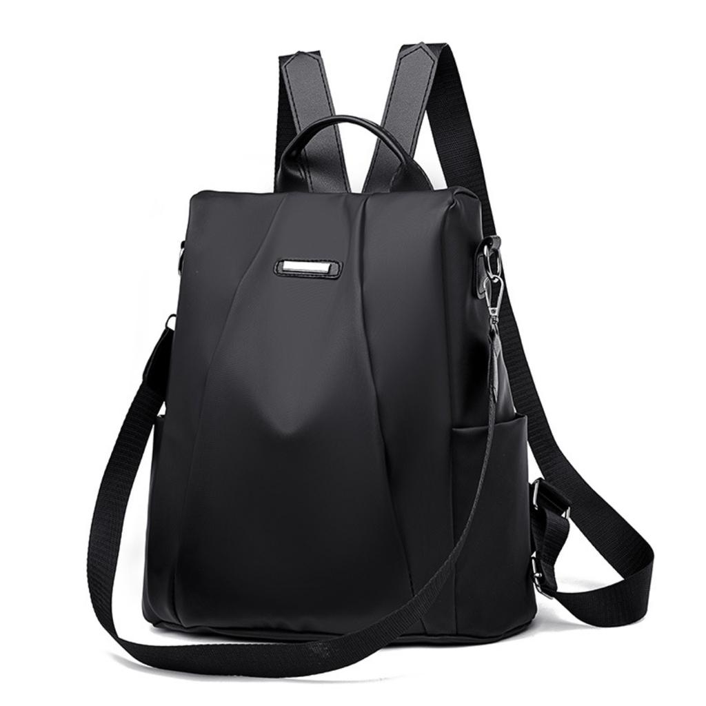 Korean Style Women Large Capacity Soft Shell Backpack,Lightweight Durable Bag With Front Pocket Adjustable Straps Gold Hardware For School Travel