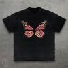 Vlinder Grafische T-shirt, Vintage Stijl Monarchvlinder T-shirt voor Vrouwen Mannen, Coquette Esthetiek Natuur Top, Leuk Cadeau Voor Haar, Y2K Shirt