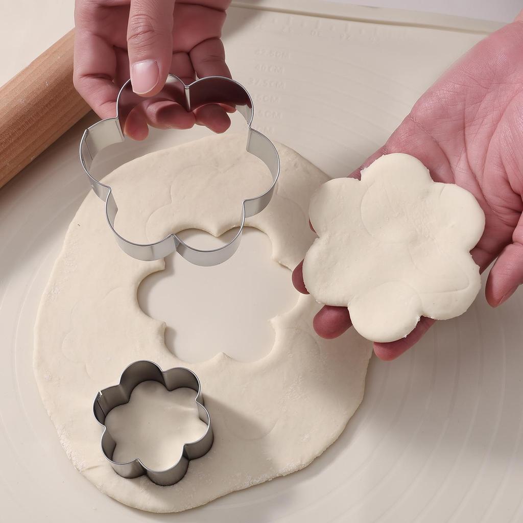 Stainless Steel Cookie & Fruit Cutter Set - Pentagram, Four-Pointed Star, Heart, Square, Rectangle Shapes