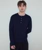 Wednesday Oasis Always Ribbed Henley Neck Washable Knit_Navy(Wc25_Kn04)