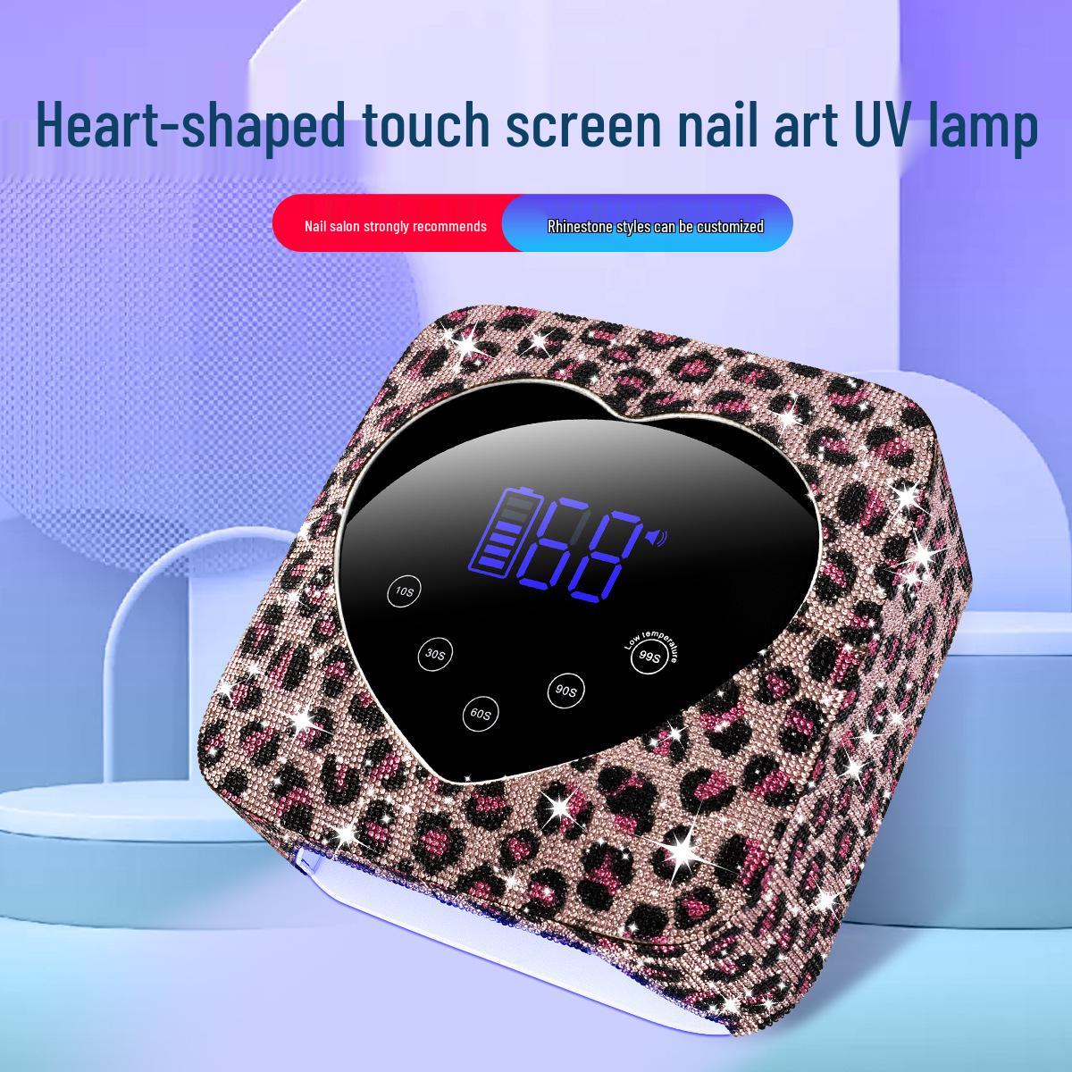 

72W High-Power Wireless Leopard Print Rhinestone Nail Lamp