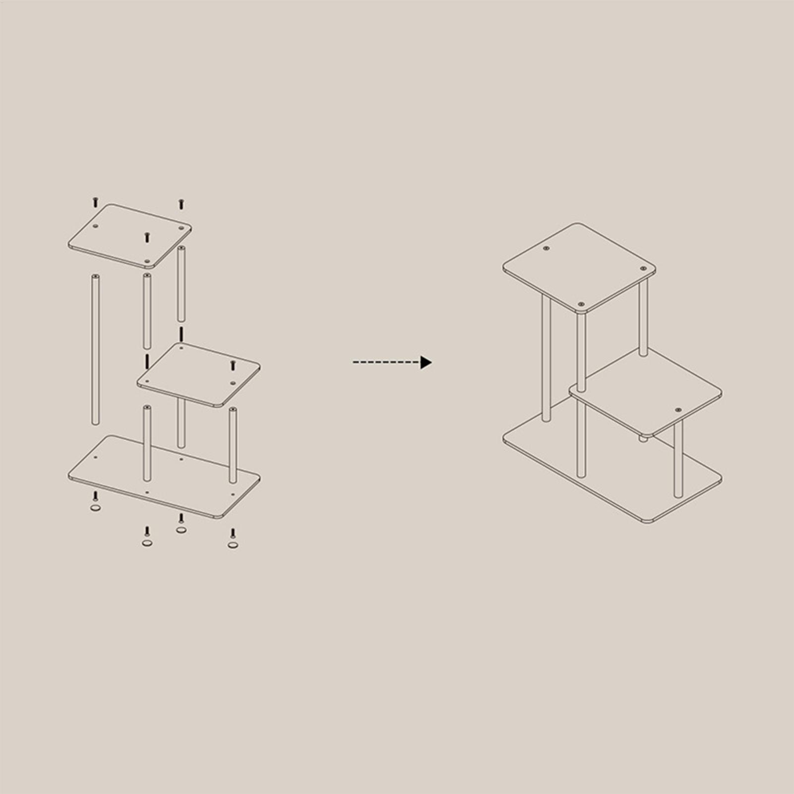 

Acrylic Nightstand 3 Tier Clear Side Table Nightstand Transparent Furniture Room Decor Shelf For Bathroom Study Room Living Room China Mainland
