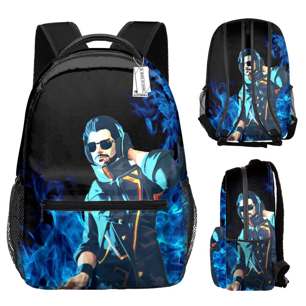 Harajuku Kpop Youthful Novelty School Bags Unisex Free Fire Travel Bags 3D Print Oxford Waterproof Notebook Shoulder Backpacks