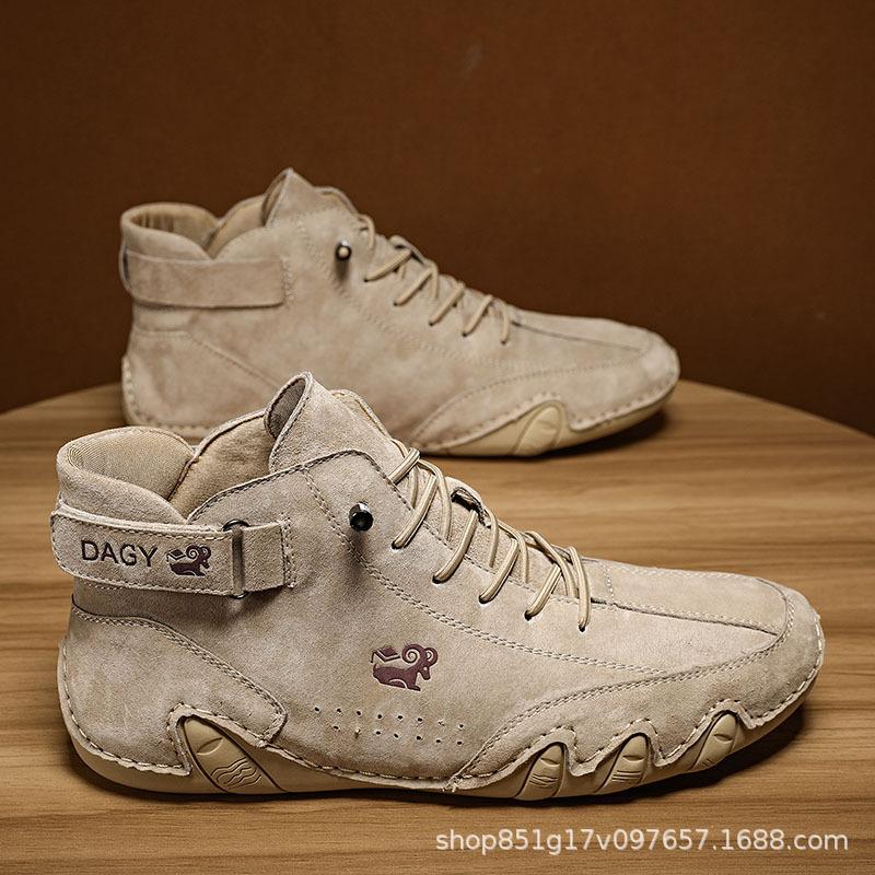 Didi Ram popular men's shoes high-top cotton shoes men's casual shoes winter velvet thickened shoes Martin boots men's