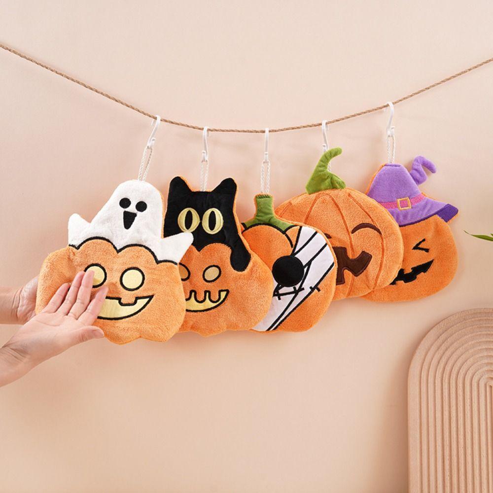 Hangable Cartoon Cleaning Towels Absorbent Kitchen Towels Halloween Decor