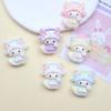 10/80PCS Bright Multi-color Lamb Cartoon DIY Cream Glue Small Accessories, Hole Shoe Buckle Material, Resin Small Accessories