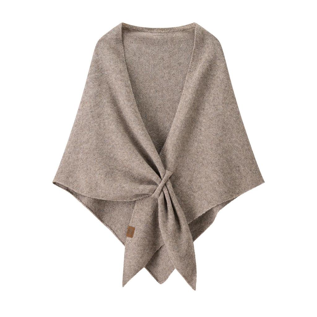 Premium Australian Wool and Cashmere Solid Color Women's Triangle Shawl-Scarf