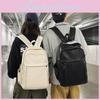 Unisex Backpack Solid Color Pu Material With Padded Straps For School Trips And